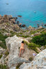 Nudist Girl Spying on Amazing Landscape