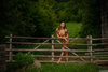 Beautiful Country Girl at the Ranch's Fence
